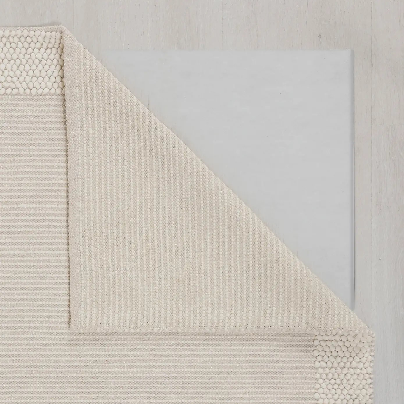 RN-27 Casual Bordered Wool Cream Handknotted Handmade Runner - Image 3