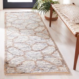 RN-29 Casual Geometric Jute Sage Handknotted Handmade Runner