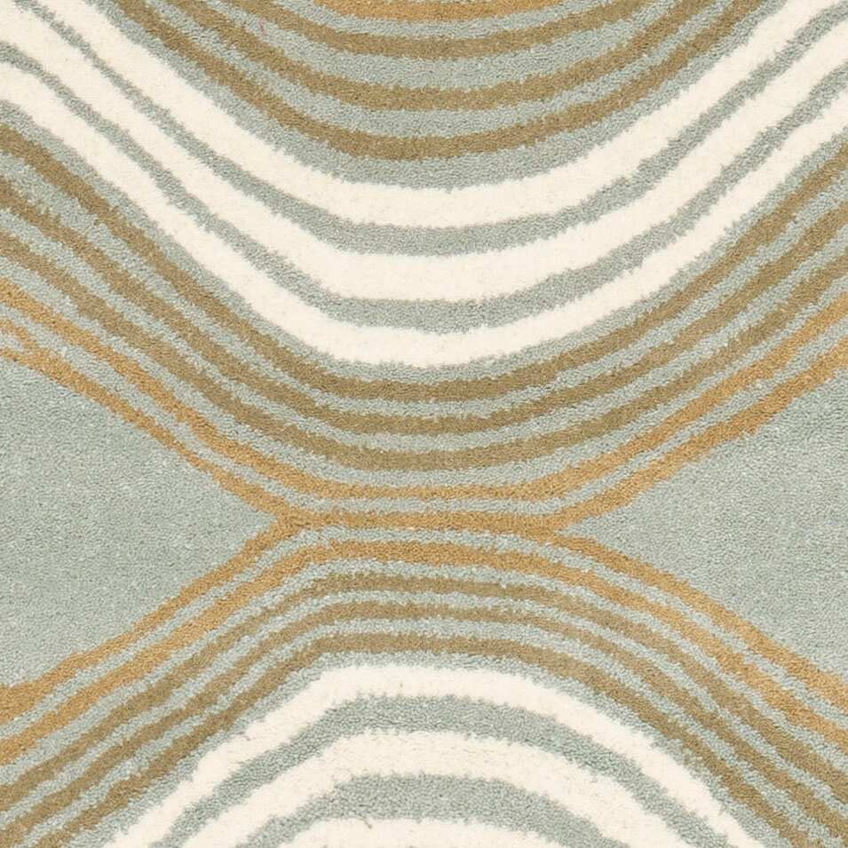 RN-3 Transitional Geometric Wool & Viscose Multi-color Handtufted Handmade Runner - Image 2