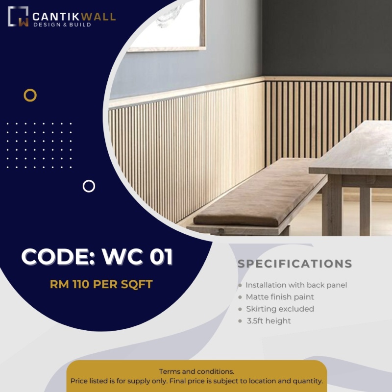 WC 01 wainscoting and wall panelling design